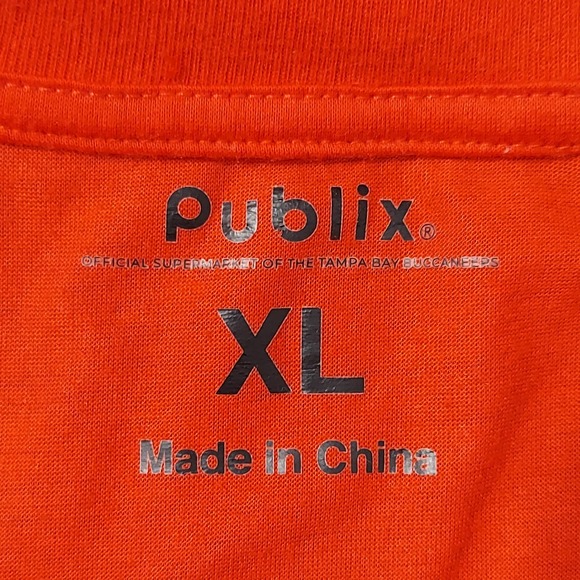 Tampa Bay Buccaneers Shirt Mens XL Publix Supermarket Raise The Flag SS Tee - Picture 5 of 7